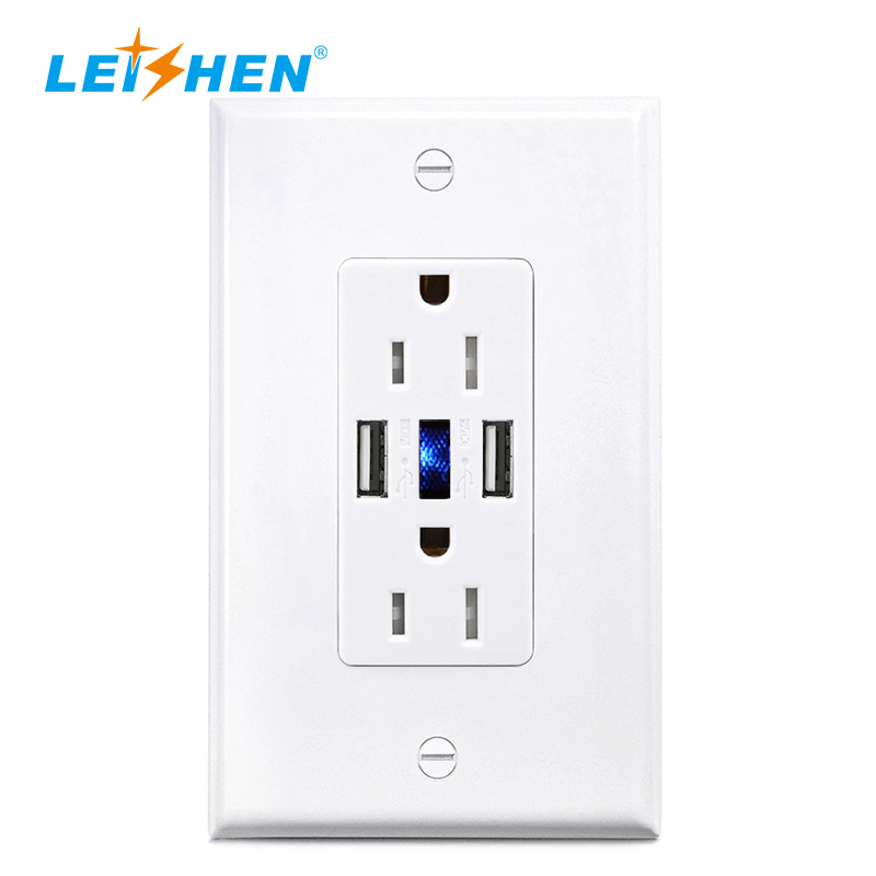USB Outlets  Quick Charge USB Charger Type A & Type C, 15 Amp Duplex Tamper Resistant Outlel