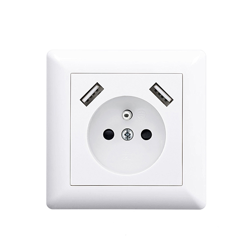 French Socket Outlet With USB Charger