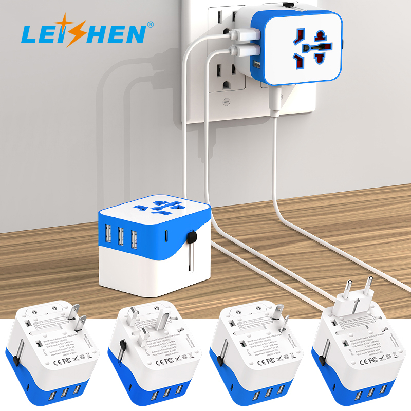 5V 5.6A 3USB+Type-C PD 18W Smart Charger Travel Adapter