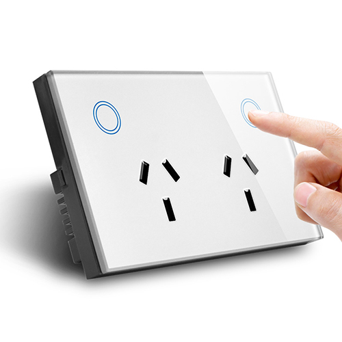 AU/US Standard Wall Socket with Glass Panel Touch Power Point SAA Approval