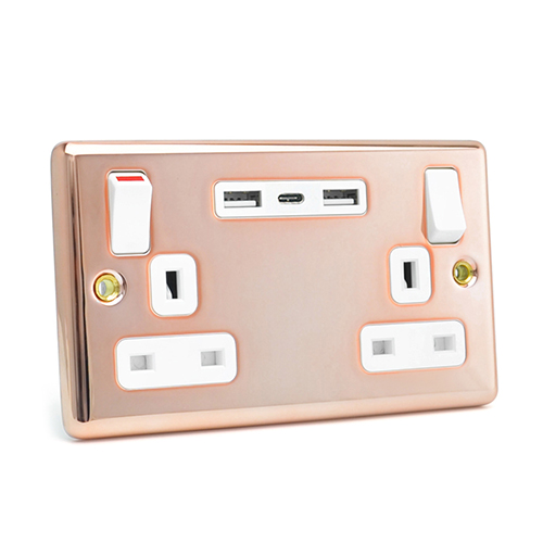 BS Outlets with 3 USB Charger
